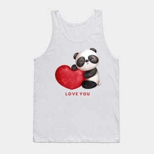panda i love you Tank Top